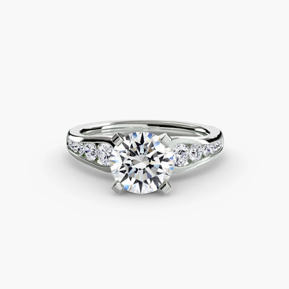 Solitaire with Pavé 2 setting Aces Jewellers 