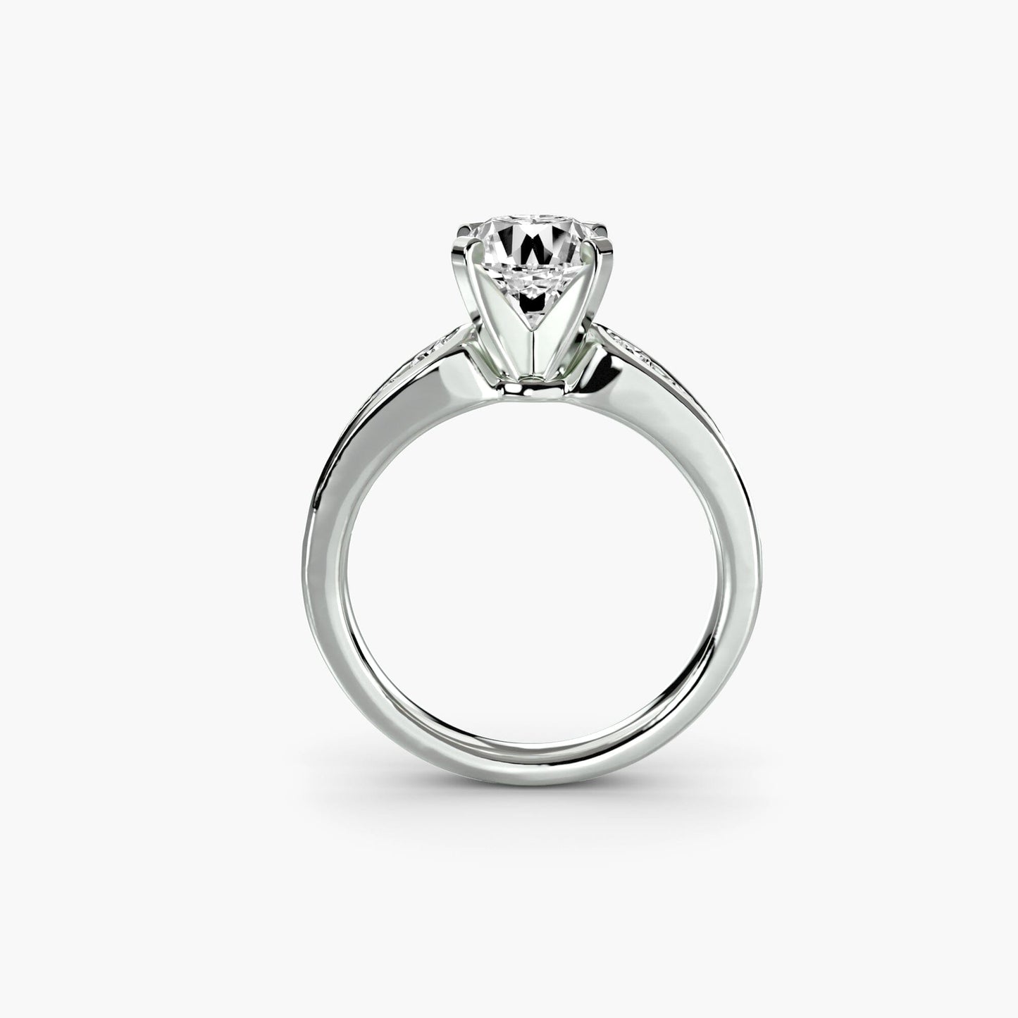 Solitaire with Pavé 2 setting Aces Jewellers 