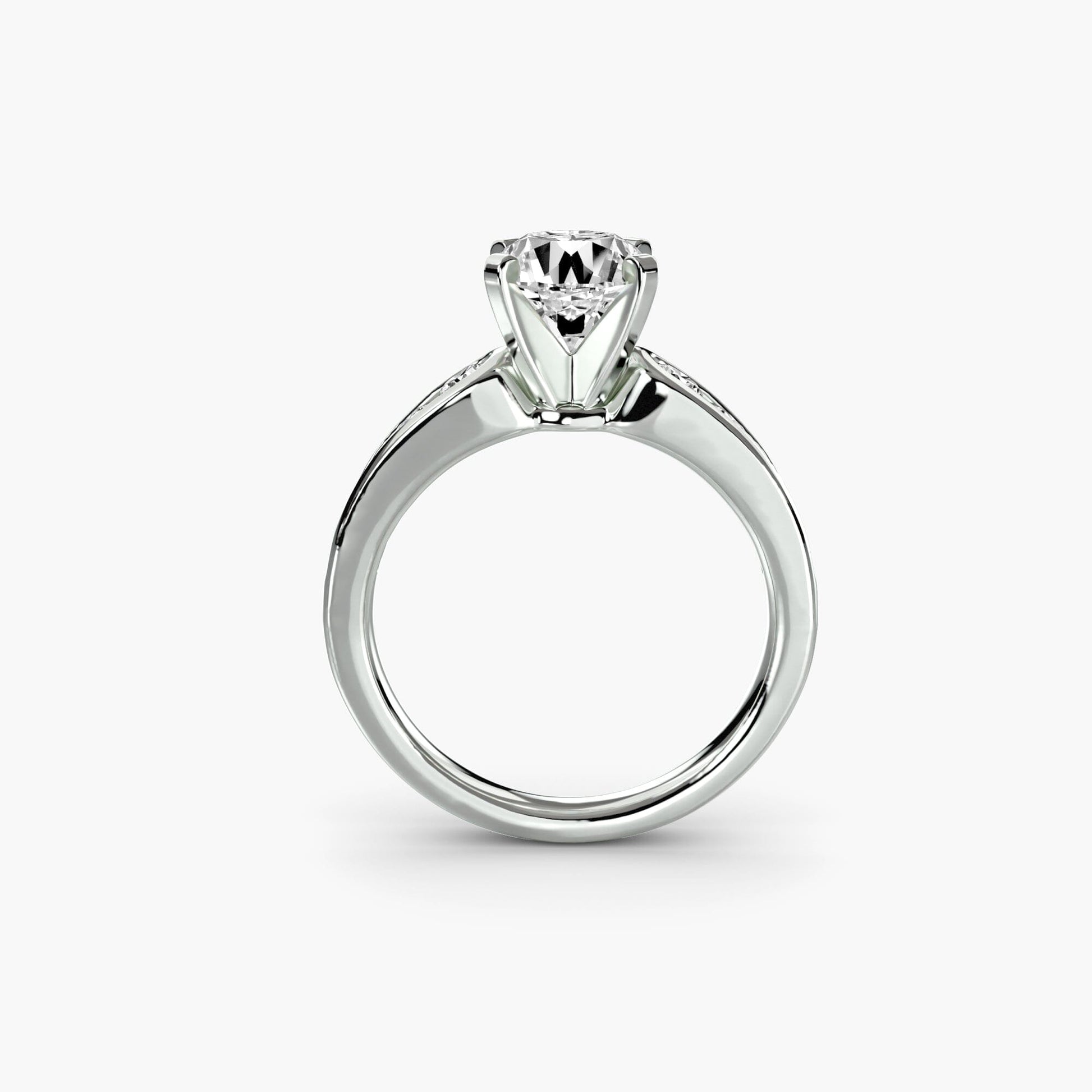 Solitaire with Pavé 2 setting Aces Jewellers 