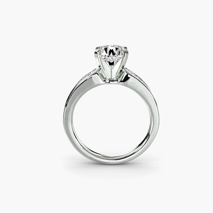 Solitaire with Pavé 2 setting Aces Jewellers 