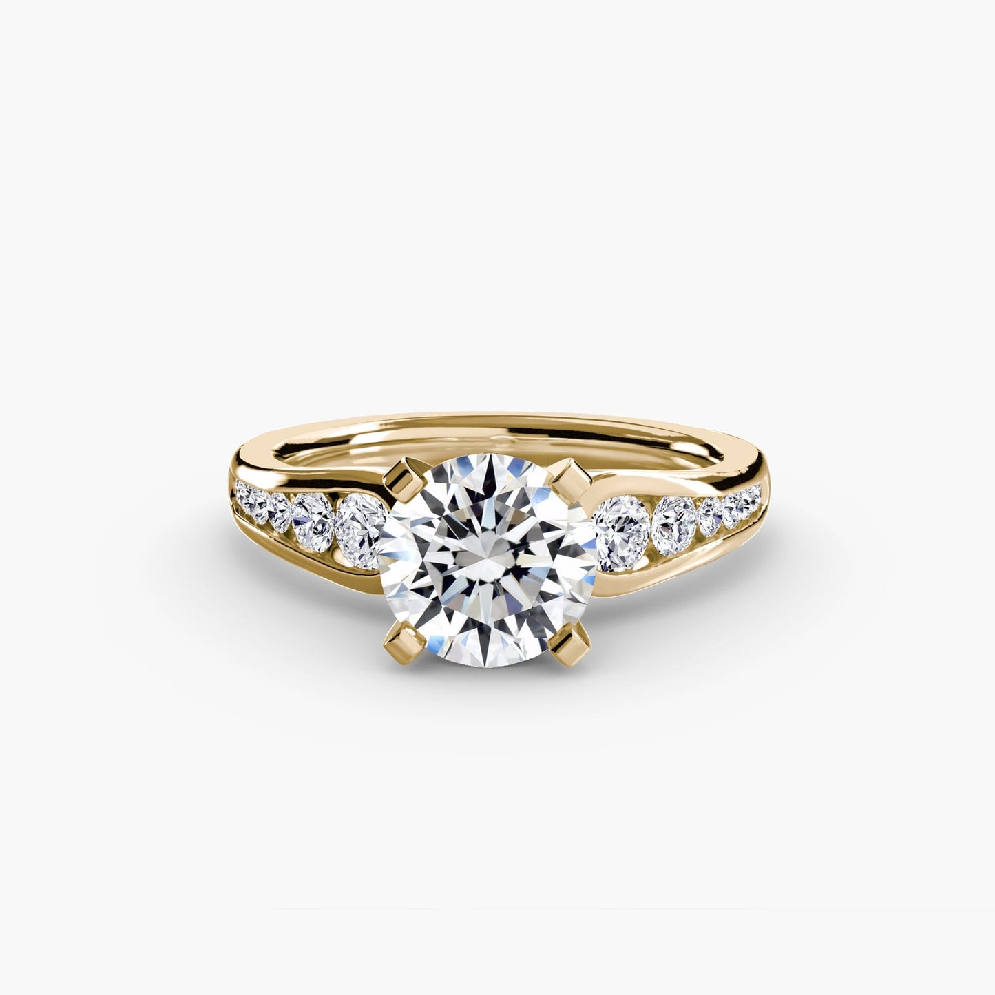 Solitaire with Pavé 2 setting Aces Jewellers 