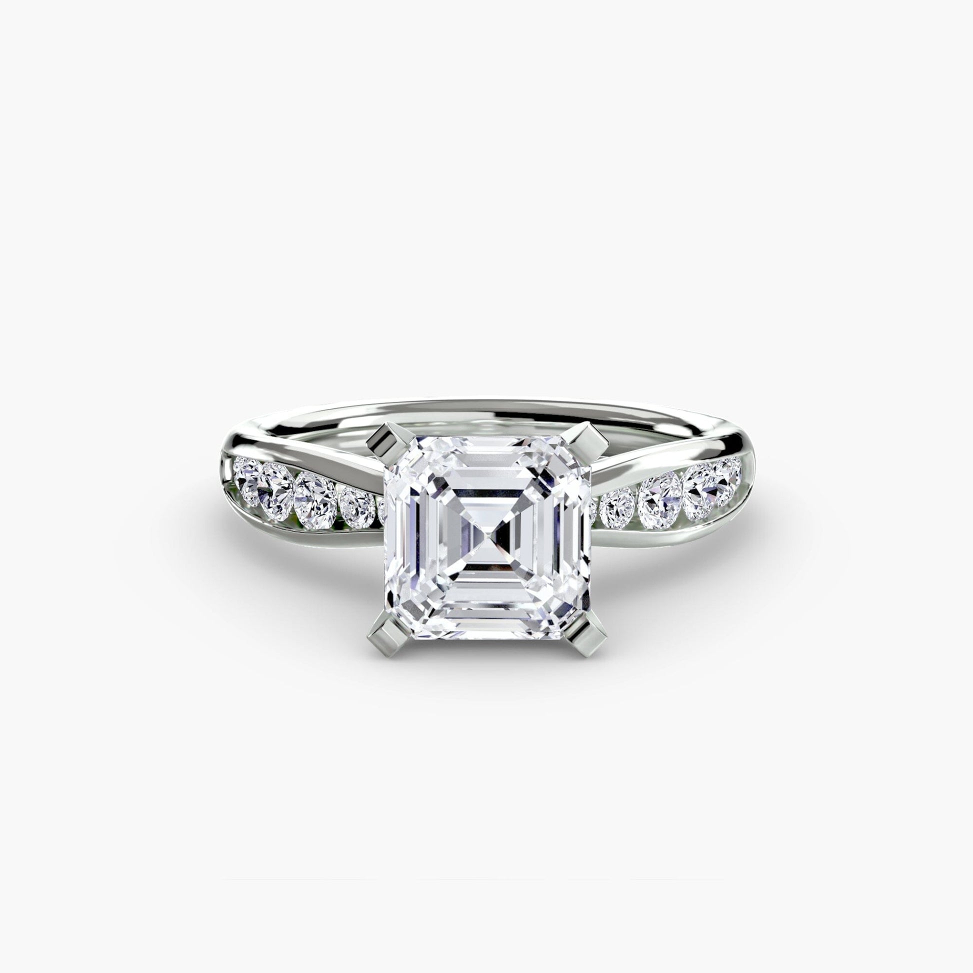 Solitaire with Pavé 3 setting Aces Jewellers 