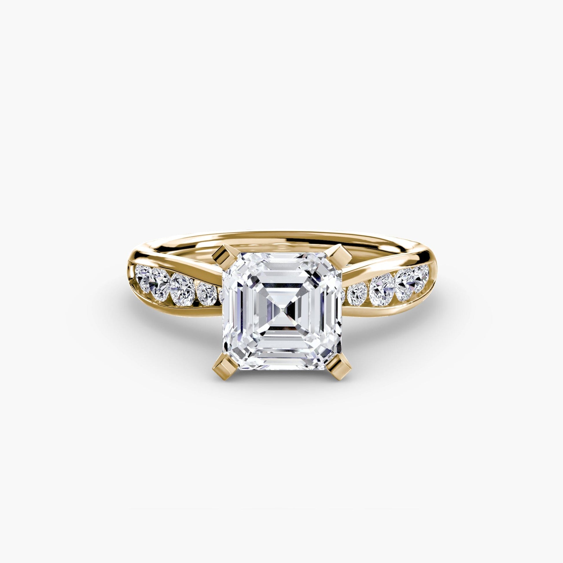 Solitaire with Pavé 3 setting Aces Jewellers 