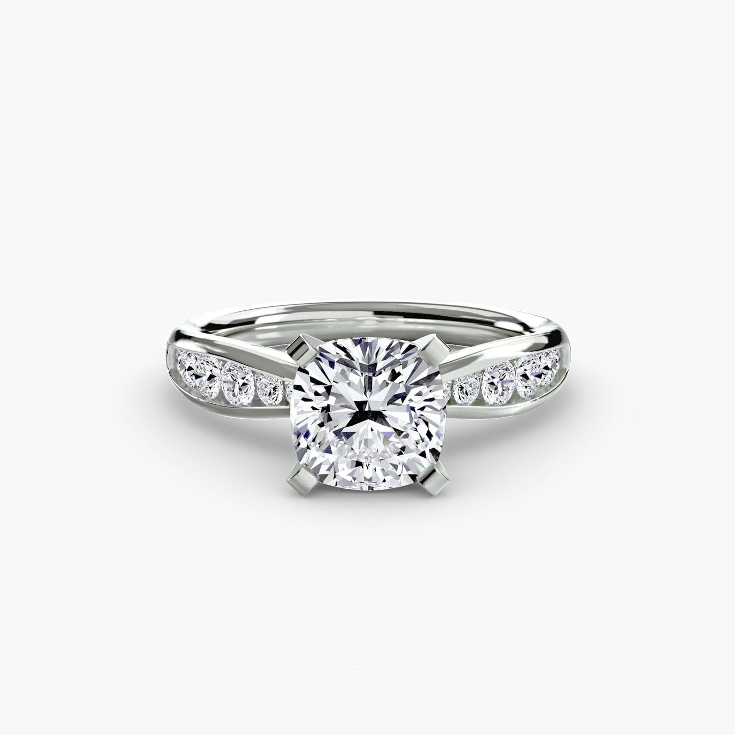 Solitaire with Pavé 3 setting Aces Jewellers 