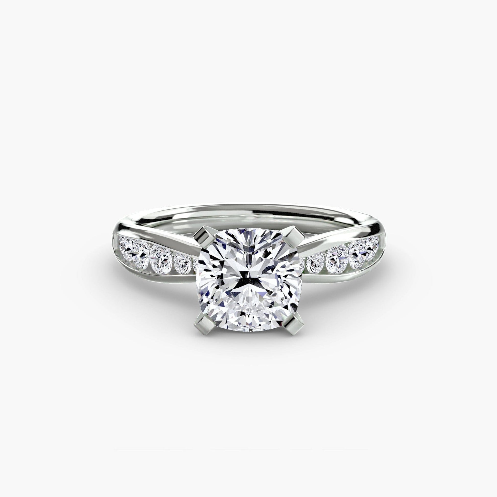 Solitaire with Pavé 3 setting Aces Jewellers 