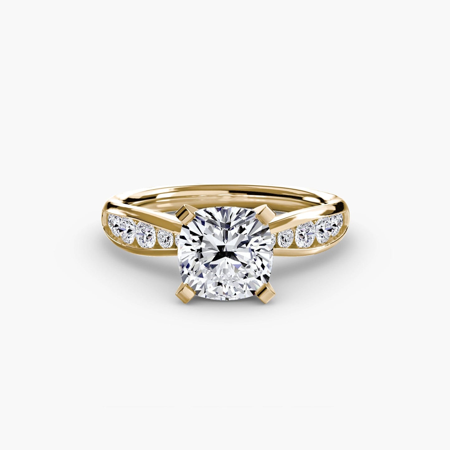 Solitaire with Pavé 3 setting Aces Jewellers 