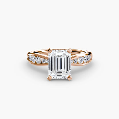 Solitaire with Pavé 3 setting Aces Jewellers 
