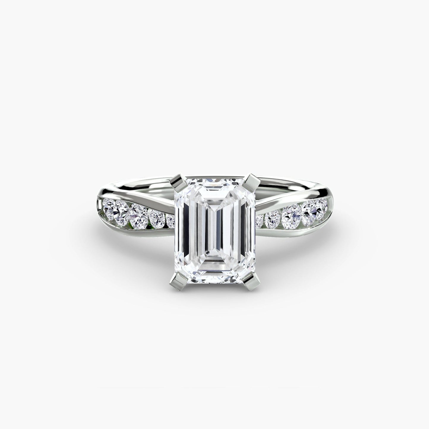 Solitaire with Pavé 3 setting Aces Jewellers 