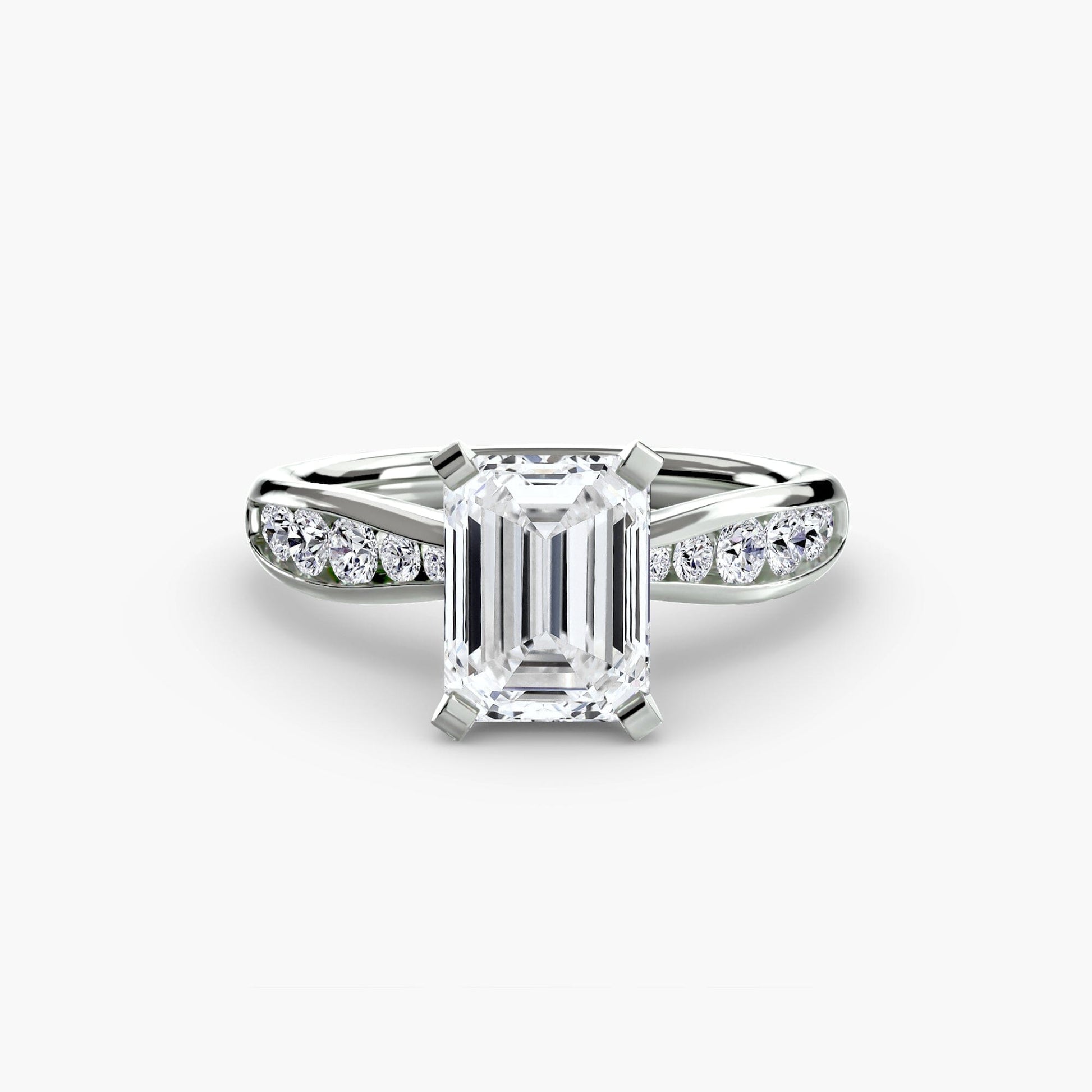 Solitaire with Pavé 3 setting Aces Jewellers 