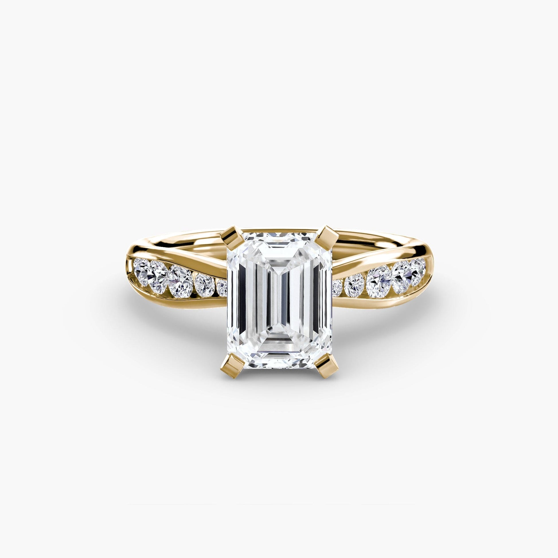 Solitaire with Pavé 3 setting Aces Jewellers 