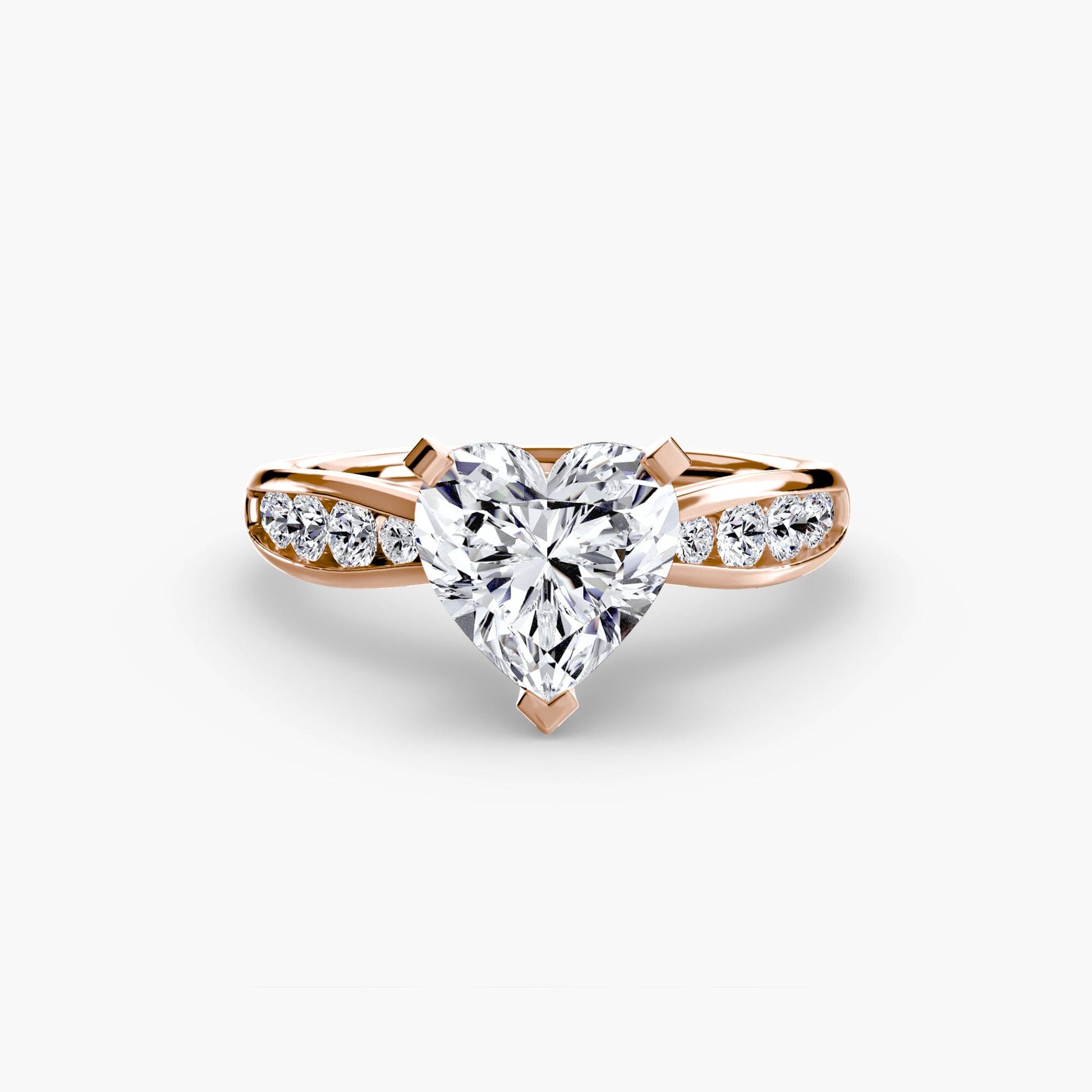 Solitaire with Pavé 3 setting Aces Jewellers 