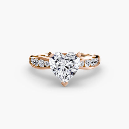 Solitaire with Pavé 3 setting Aces Jewellers 