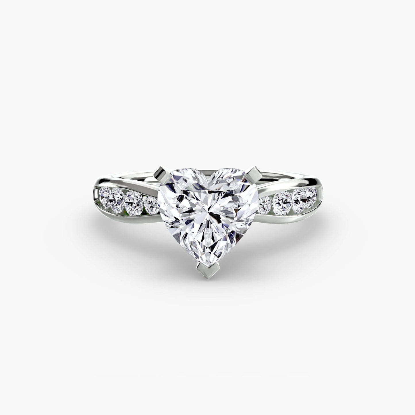 Solitaire with Pavé 3 setting Aces Jewellers 