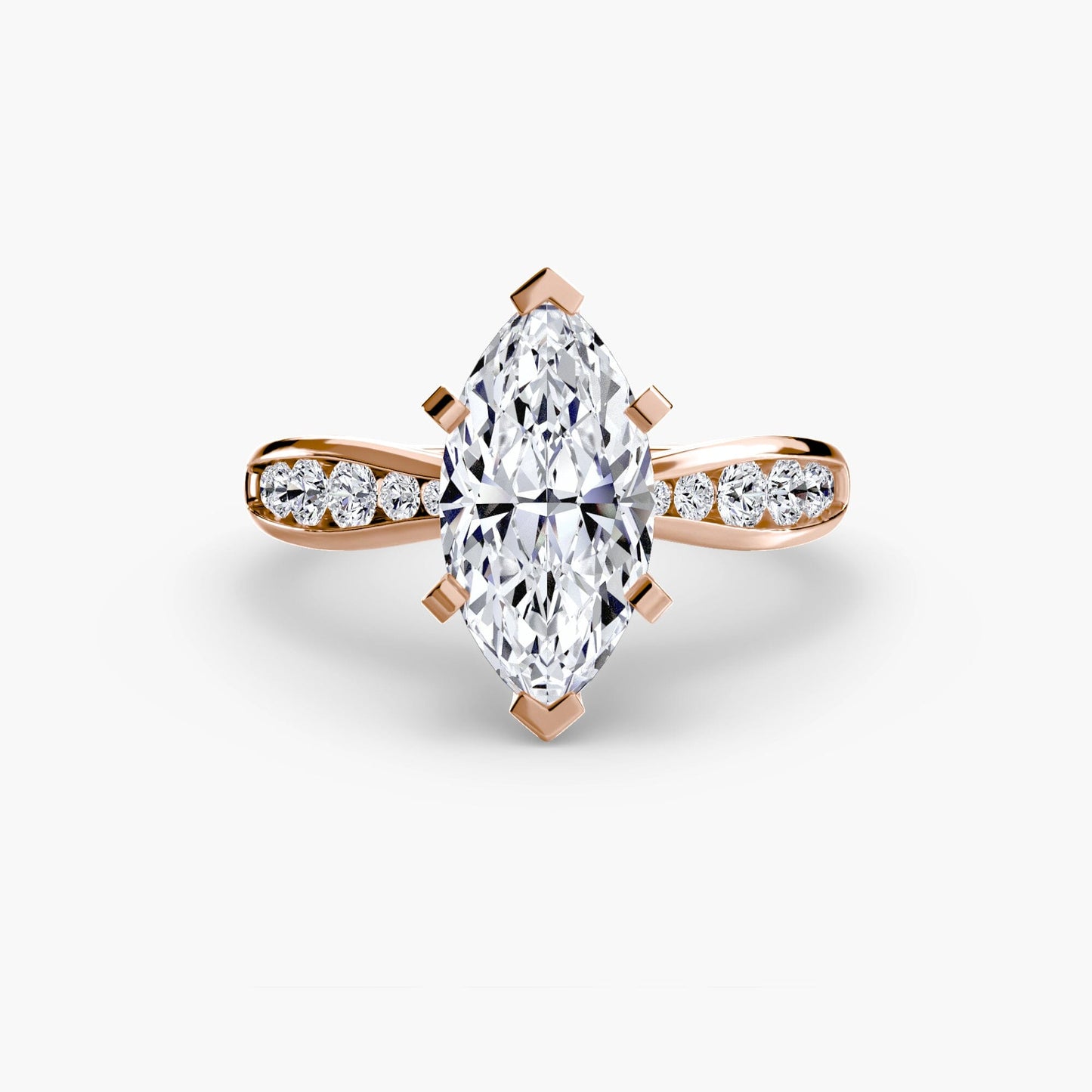 Solitaire with Pavé 3 setting Aces Jewellers 