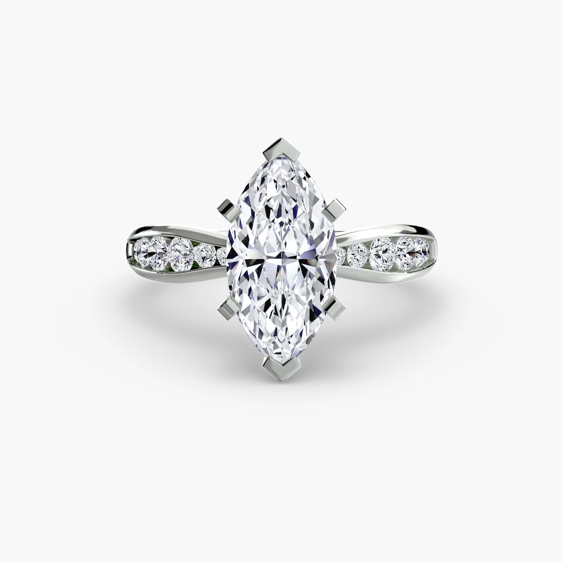 Solitaire with Pavé 3 setting Aces Jewellers 