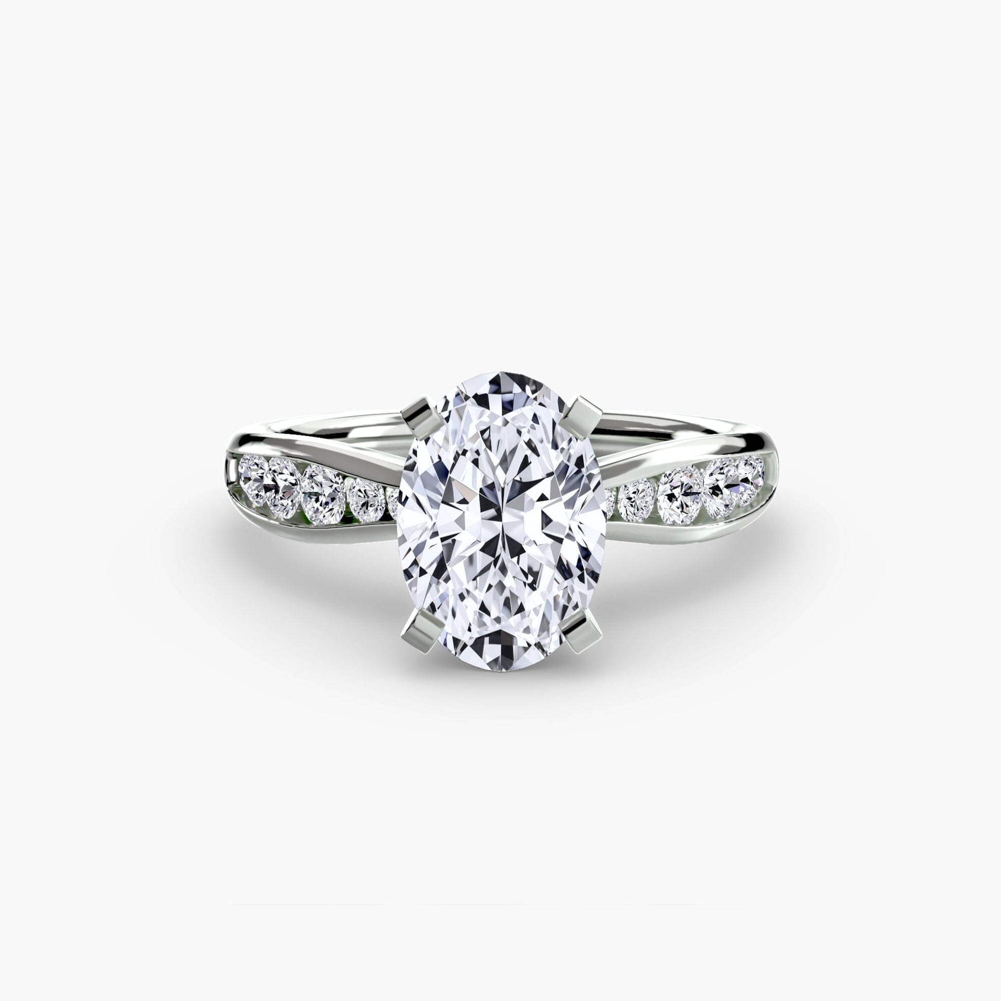 Solitaire with Pavé 3 setting Aces Jewellers 