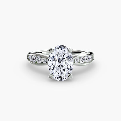 Solitaire with Pavé 3 setting Aces Jewellers 