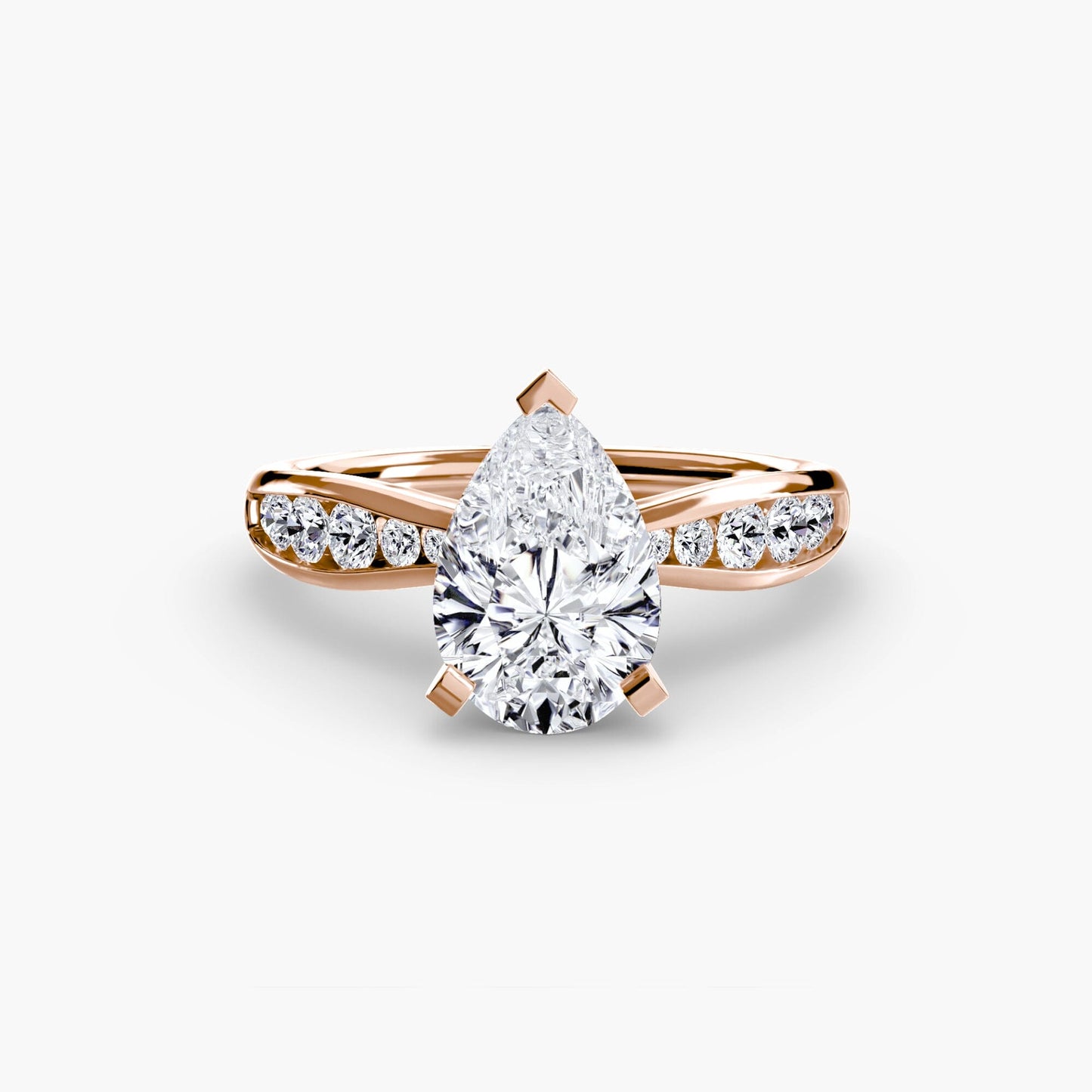 Solitaire with Pavé 3 setting Aces Jewellers 