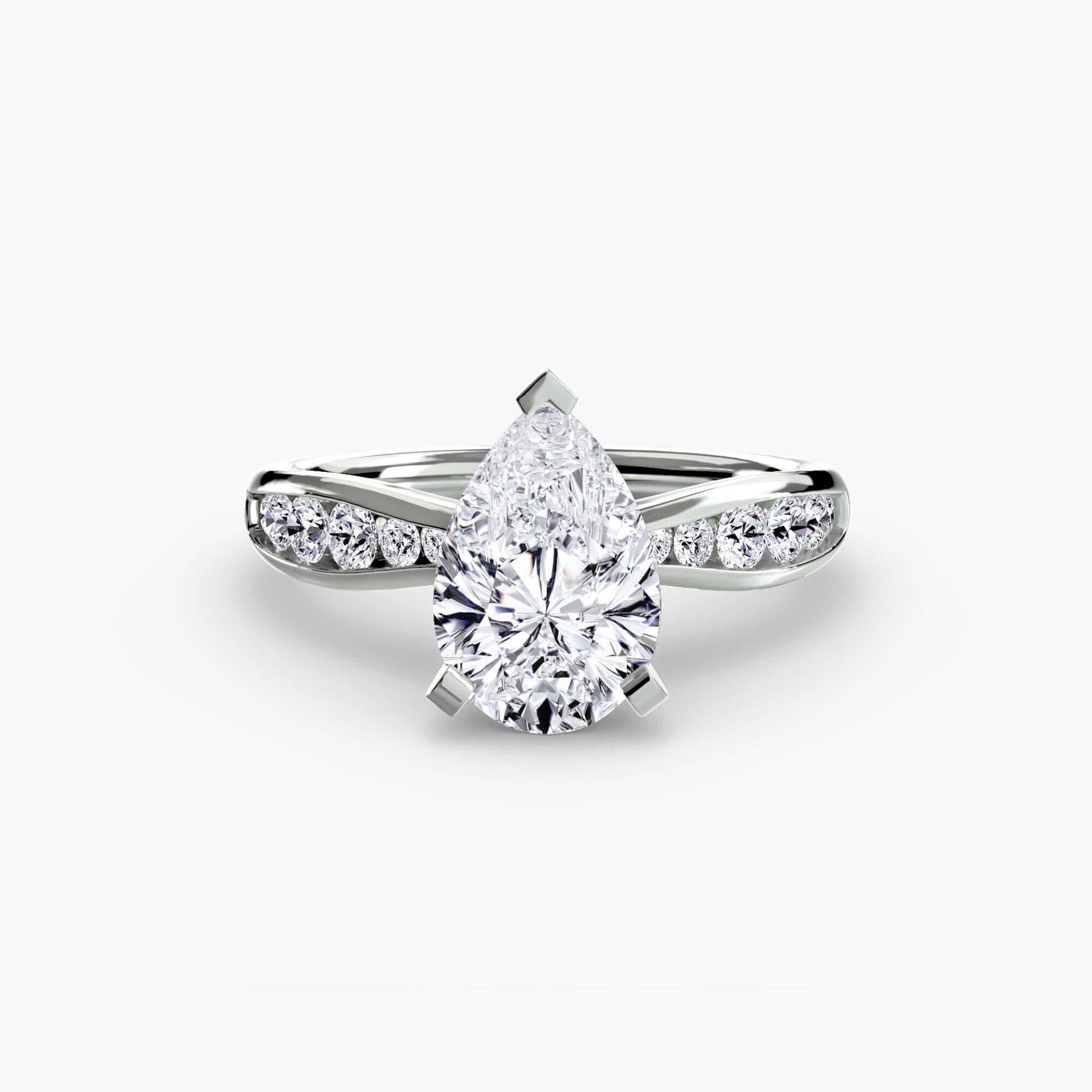 Solitaire with Pavé 3 setting Aces Jewellers 