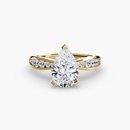 Solitaire with Pavé 3 setting Aces Jewellers 