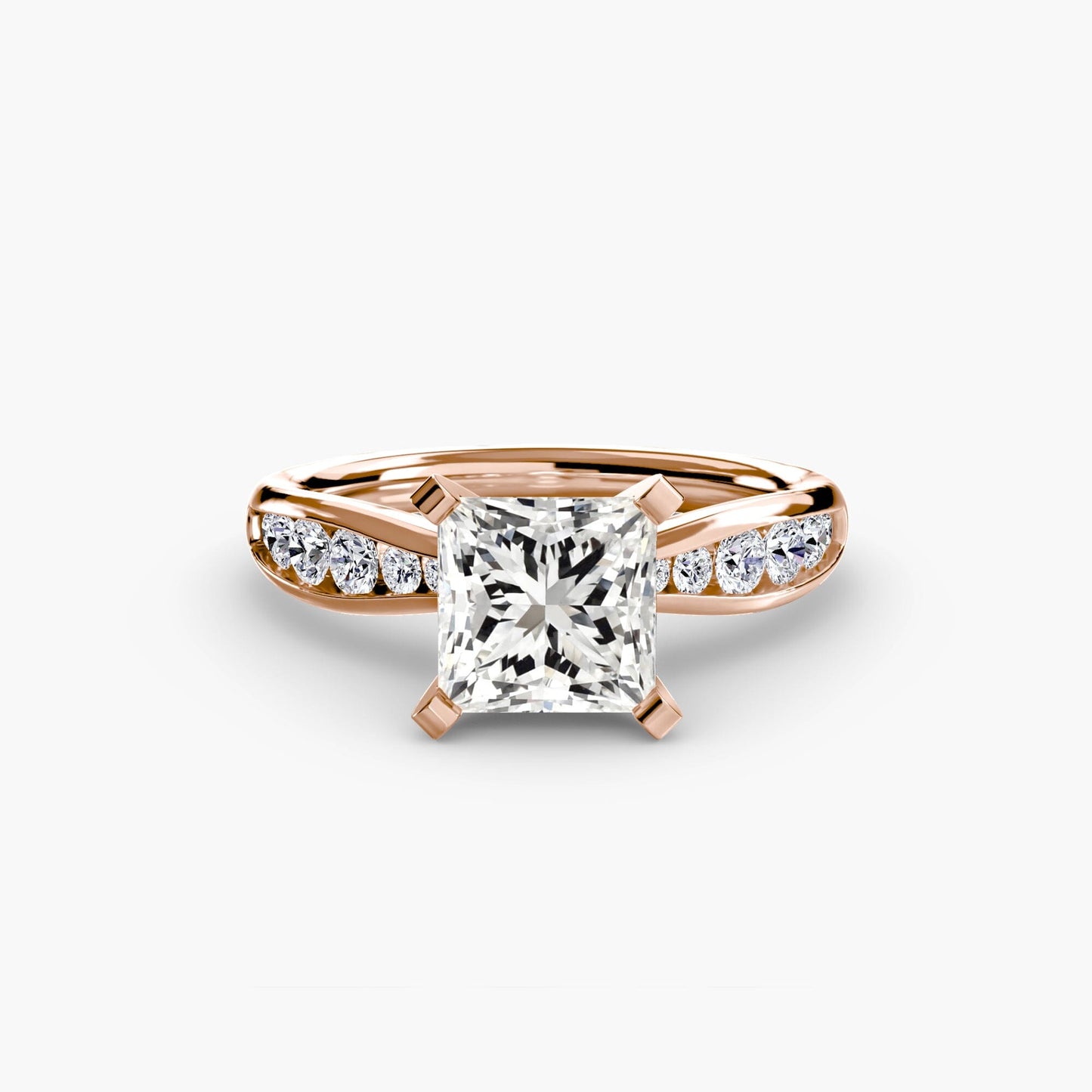 Solitaire with Pavé 3 setting Aces Jewellers 