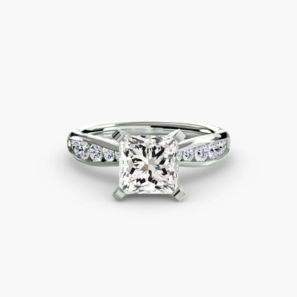 Solitaire with Pavé 3 setting Aces Jewellers 