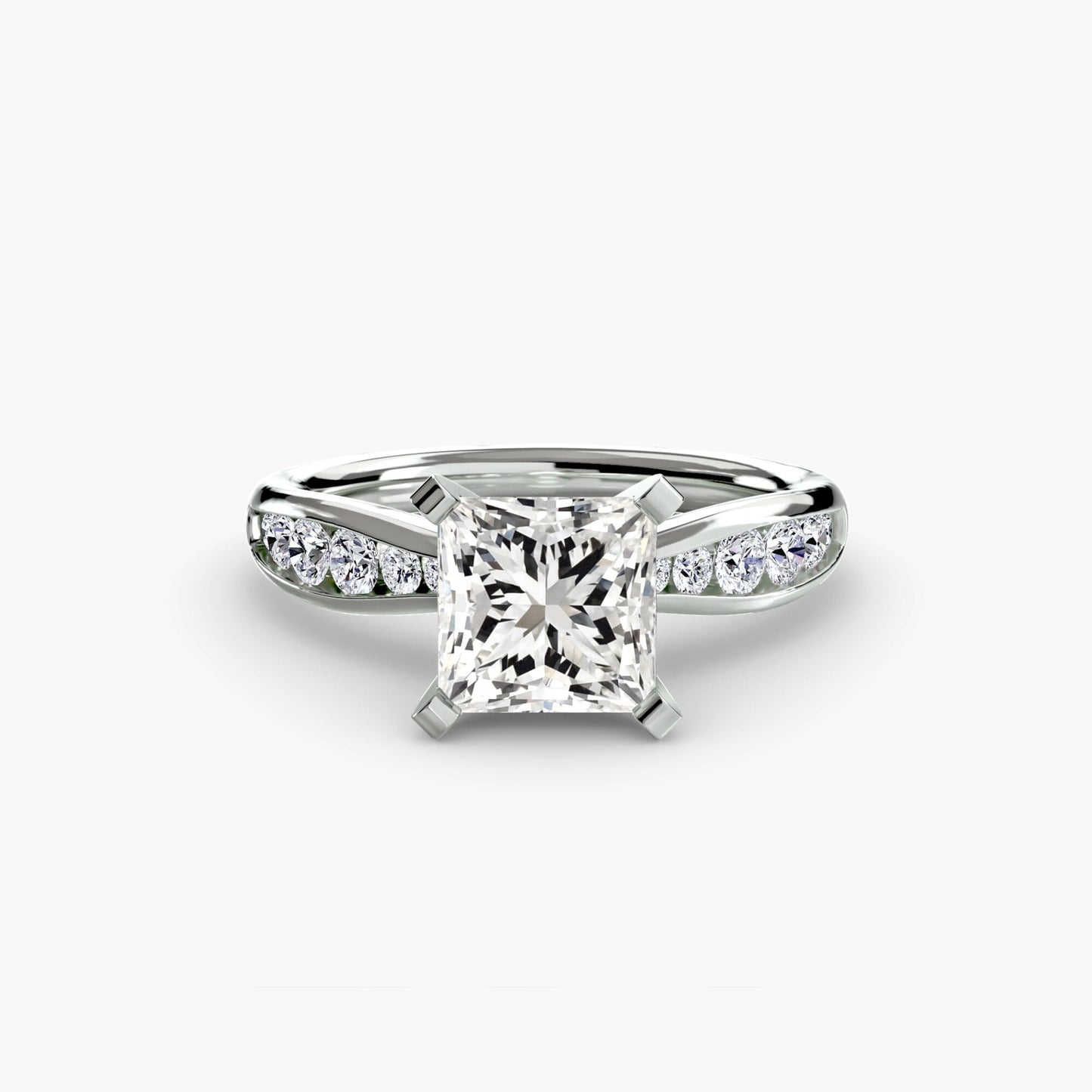 Solitaire with Pavé 3 setting Aces Jewellers 