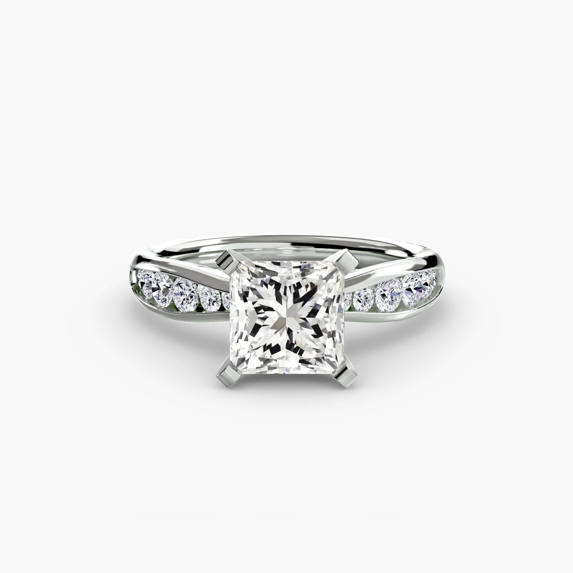 Solitaire with Pavé 3 setting Aces Jewellers 