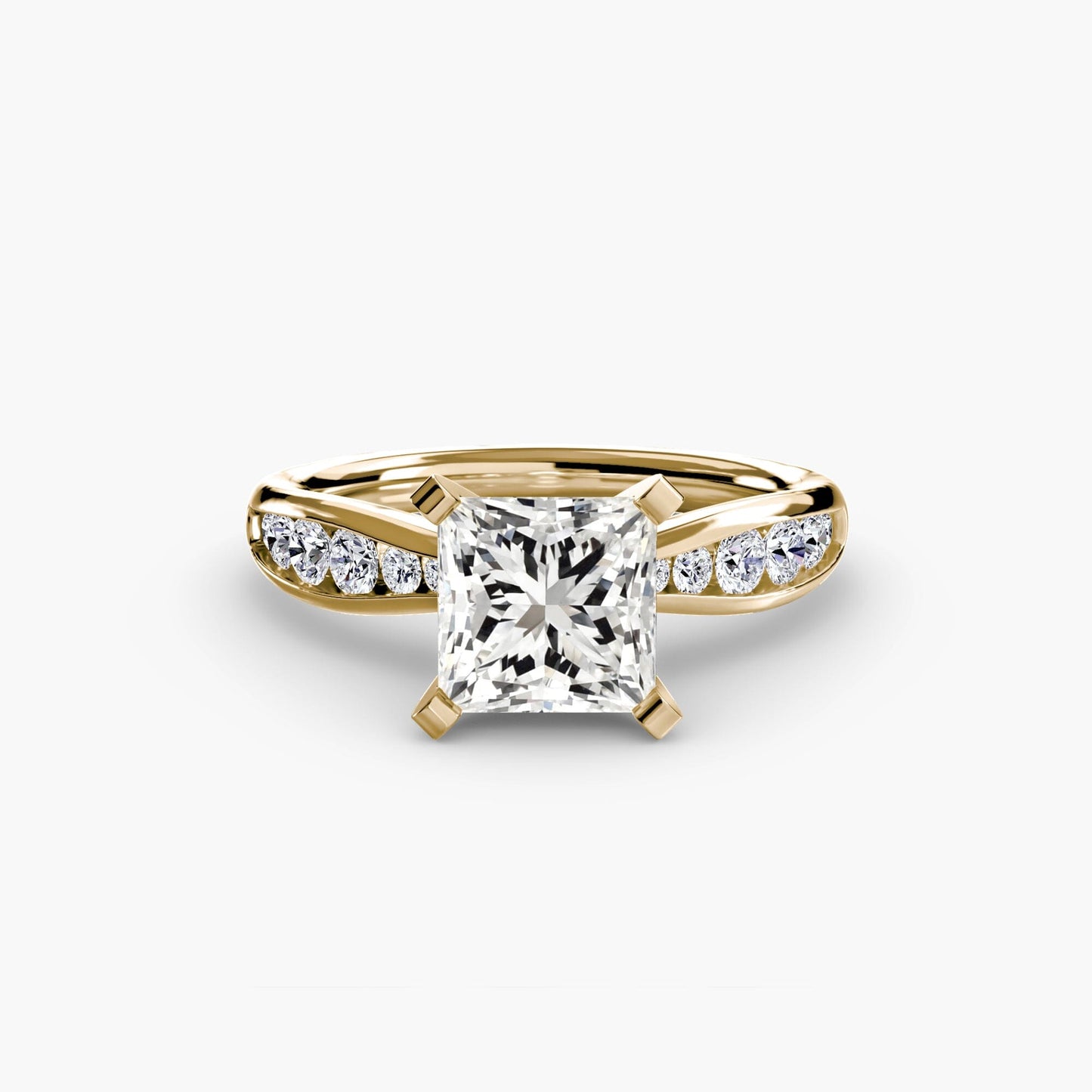 Solitaire with Pavé 3 setting Aces Jewellers 