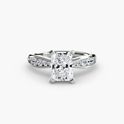Solitaire with Pavé 3 setting Aces Jewellers 