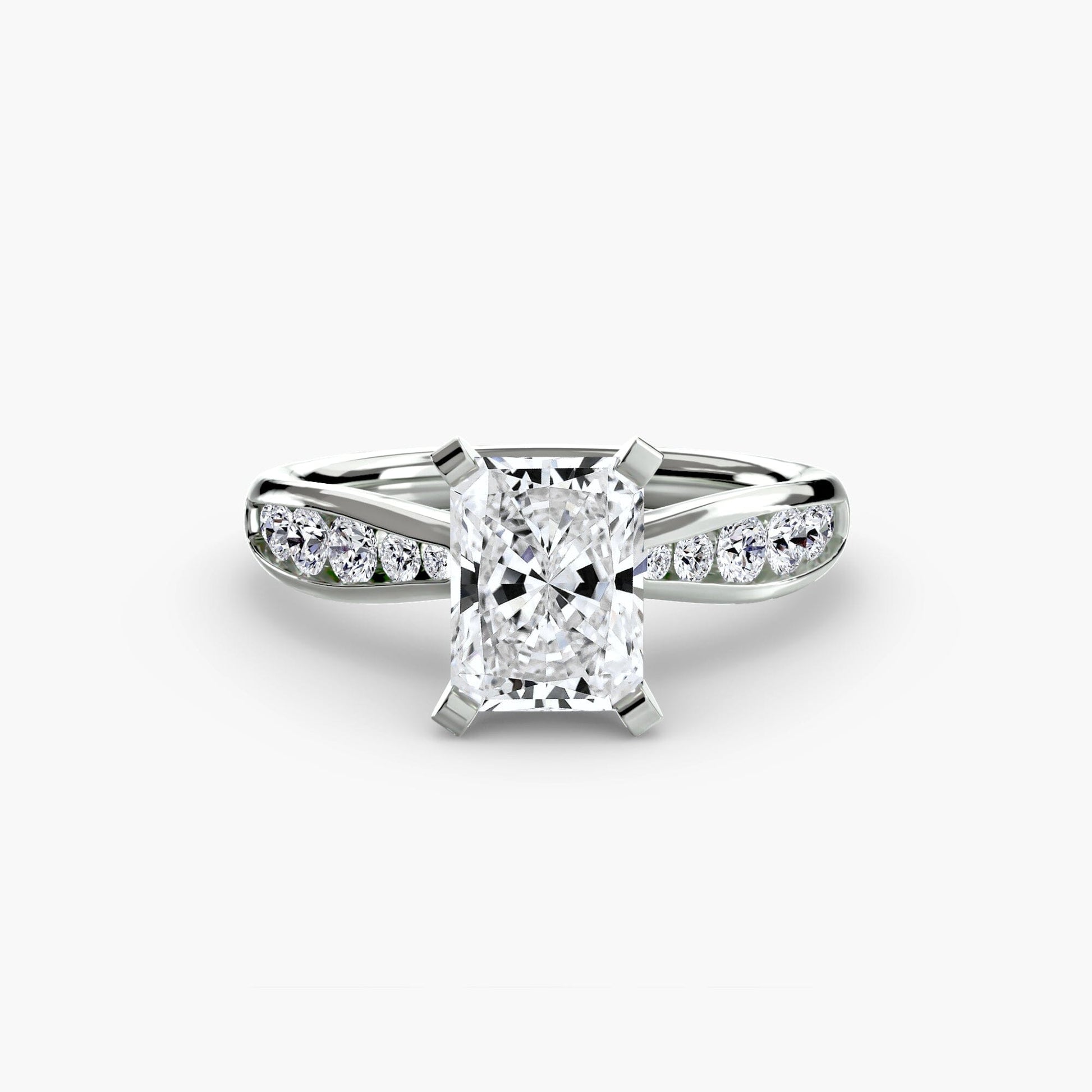 Solitaire with Pavé 3 setting Aces Jewellers 