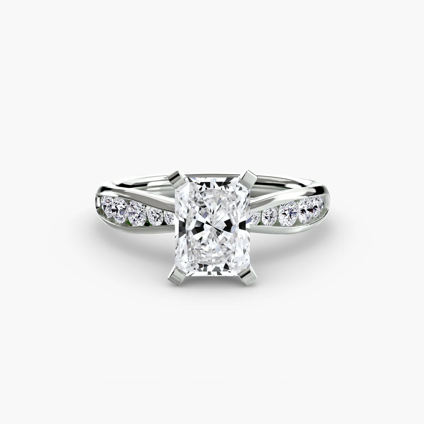 Solitaire with Pavé 3 setting Aces Jewellers 