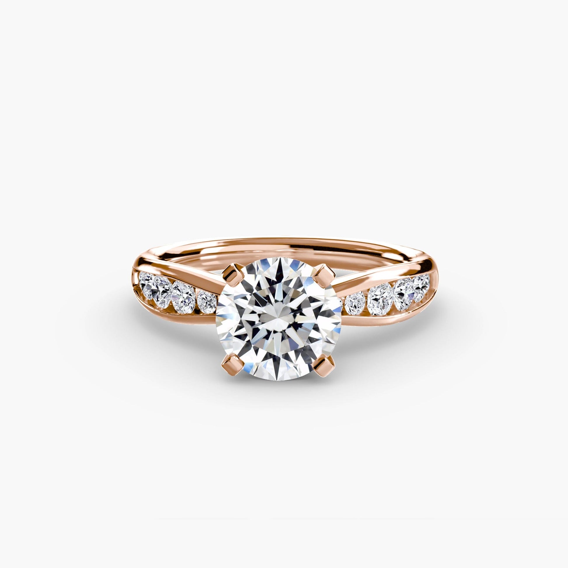 Solitaire with Pavé 3 setting Aces Jewellers 