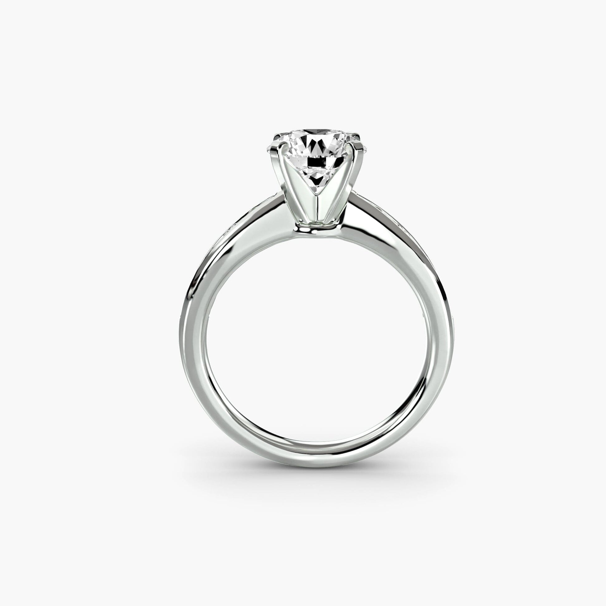 Solitaire with Pavé 3 setting Aces Jewellers 