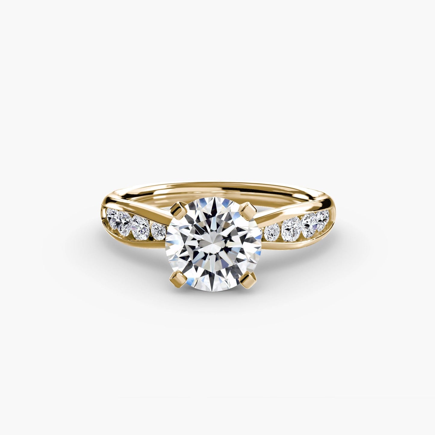 Solitaire with Pavé 3 setting Aces Jewellers 