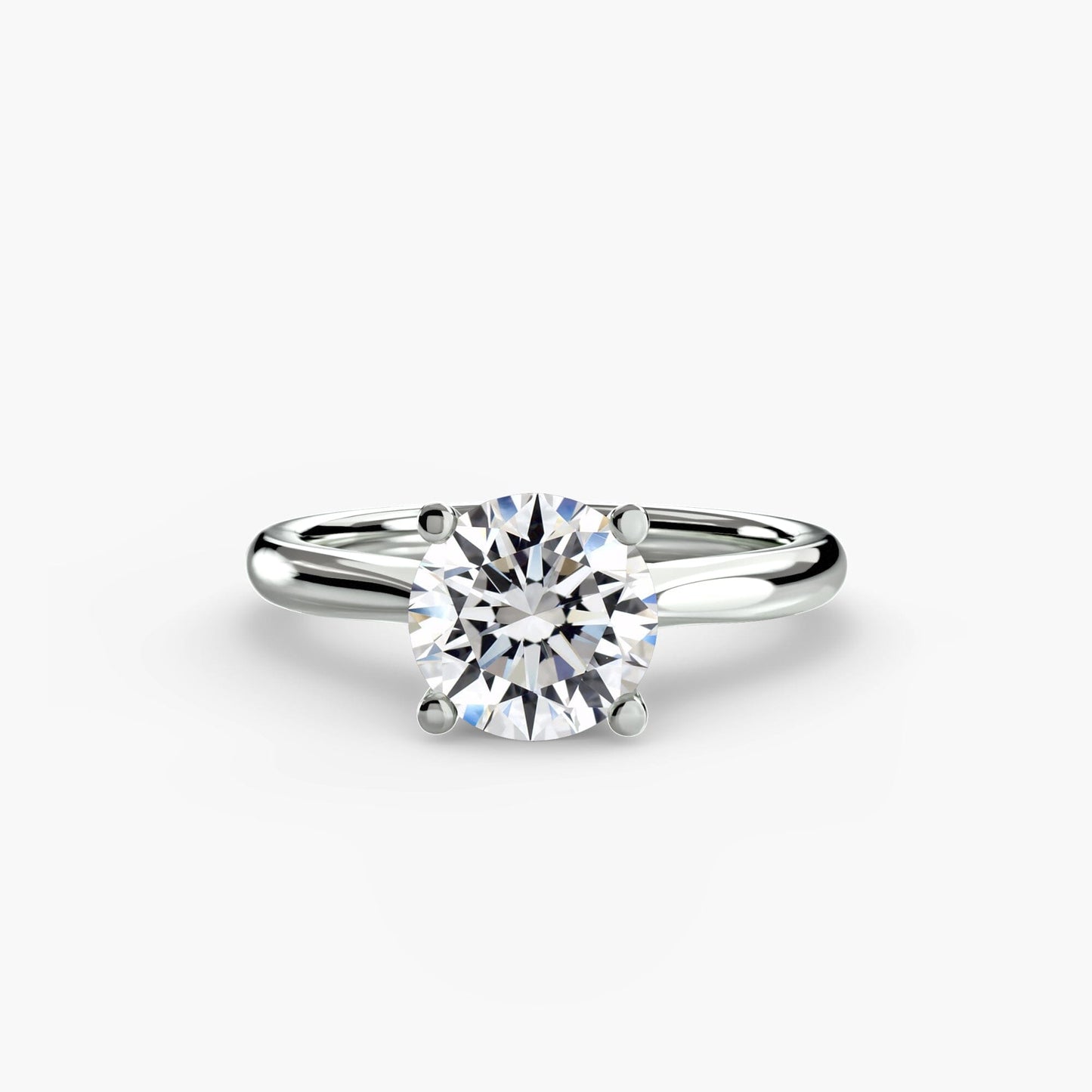 Solitaire ring 3 setting Aces Jewellers 9K White Gold Round 