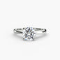 Solitaire ring 3 setting Aces Jewellers 9K White Gold Round 