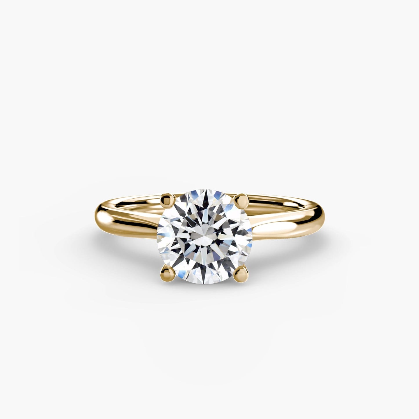 Solitaire ring 3 setting Aces Jewellers 9K Yellow Gold Round 