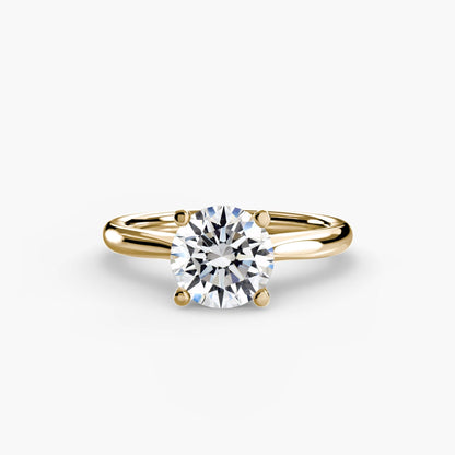 Solitaire ring 3 setting Aces Jewellers 9K Yellow Gold Round 