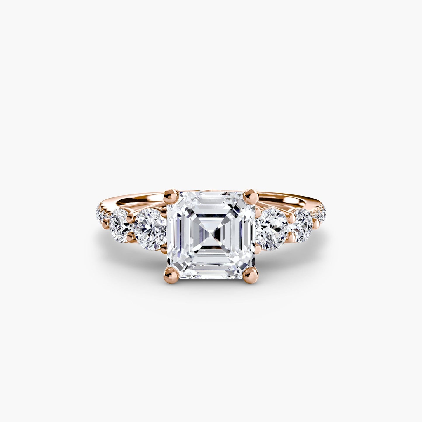 Five Stone Ring with Pavé Band setting Aces Jewellers 