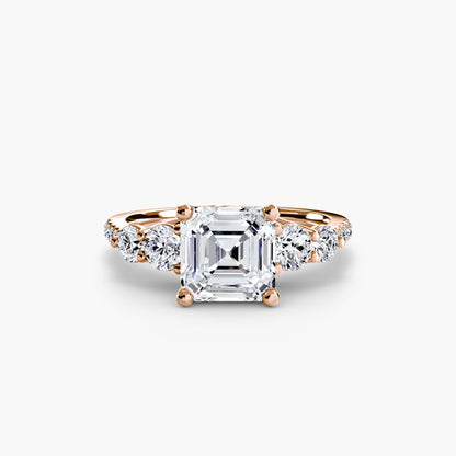 Five Stone Ring with Pavé Band setting Aces Jewellers 