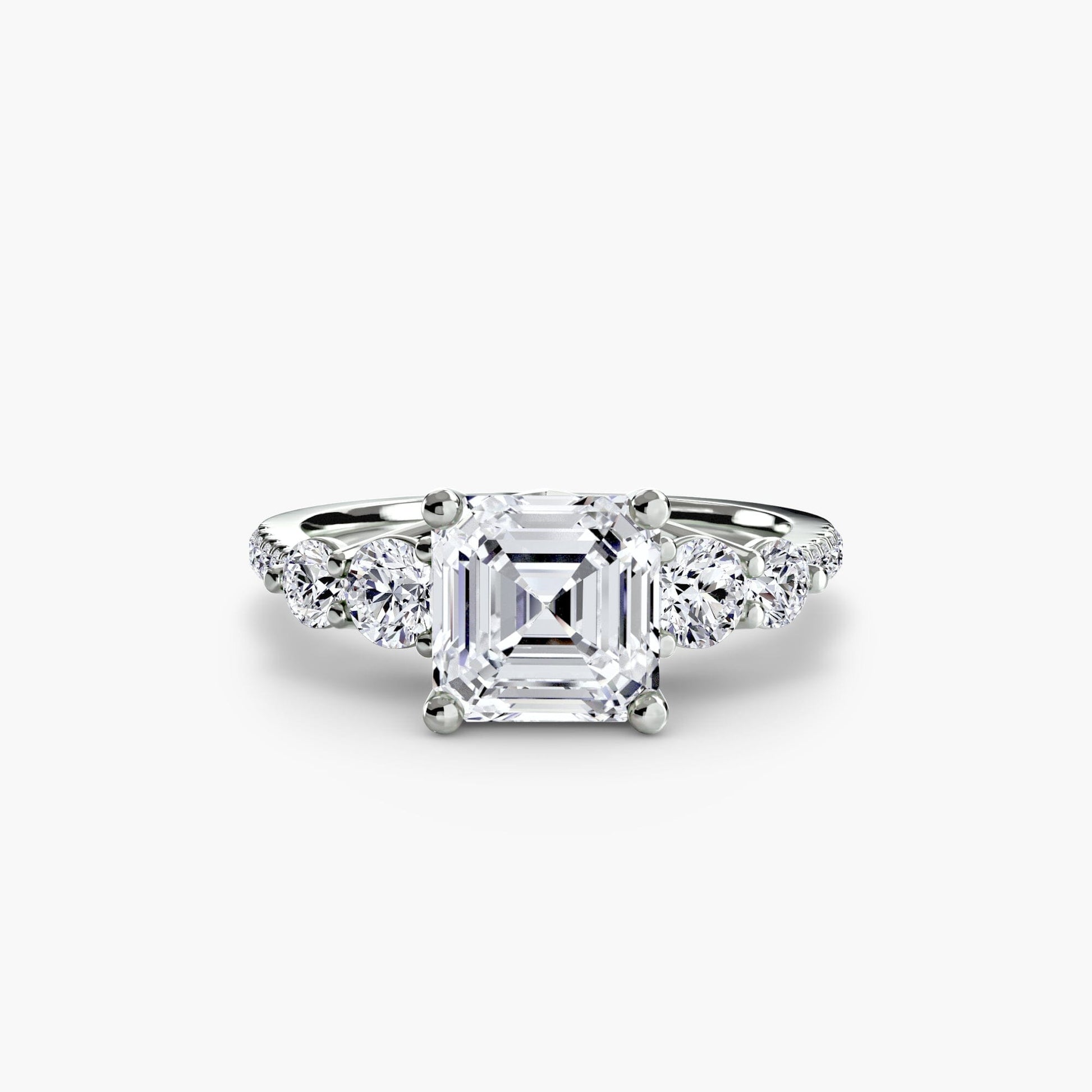 Five Stone Ring with Pavé Band setting Aces Jewellers 