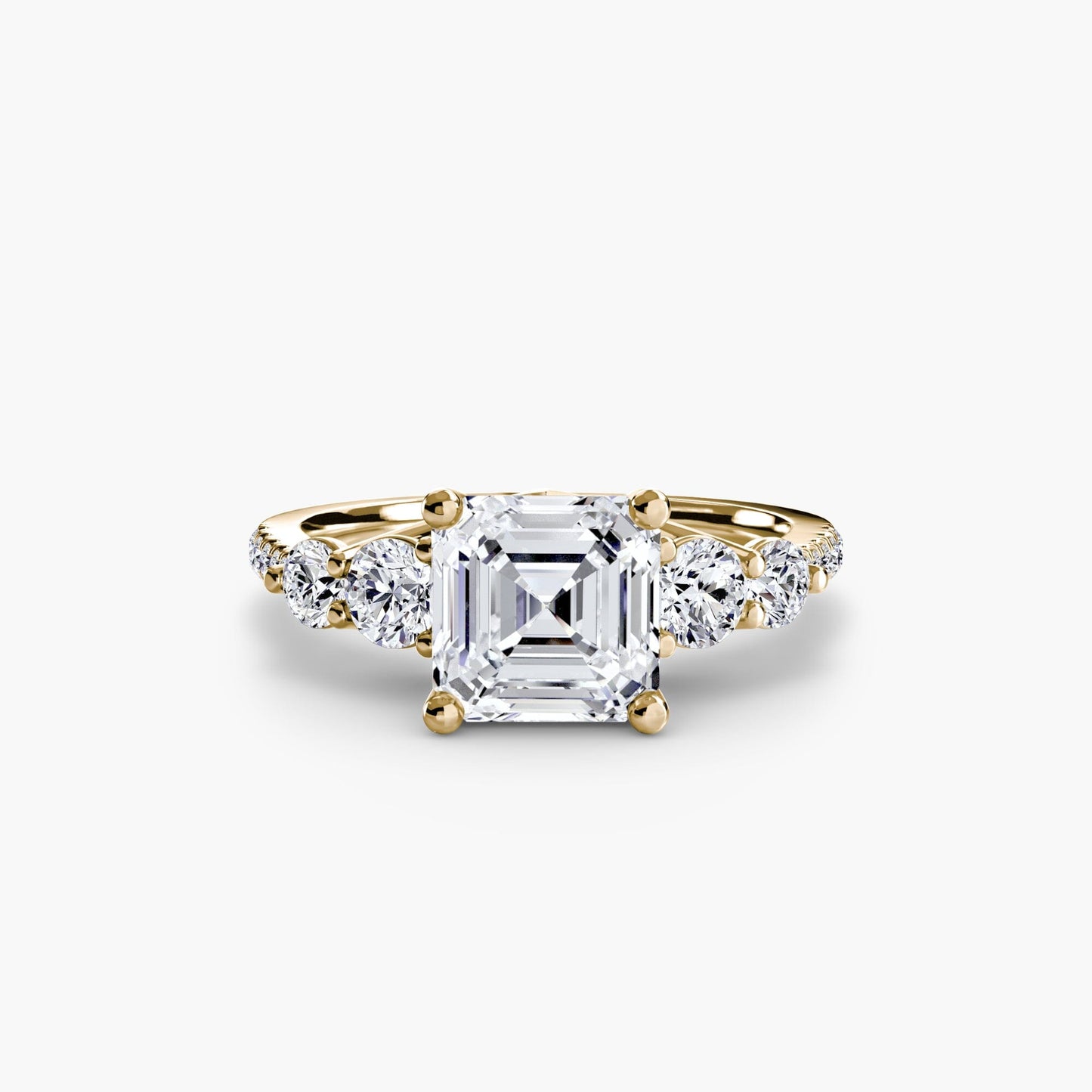 Five Stone Ring with Pavé Band setting Aces Jewellers 