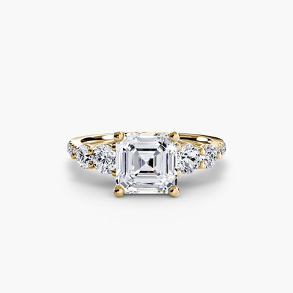 Five Stone Ring with Pavé Band setting Aces Jewellers 