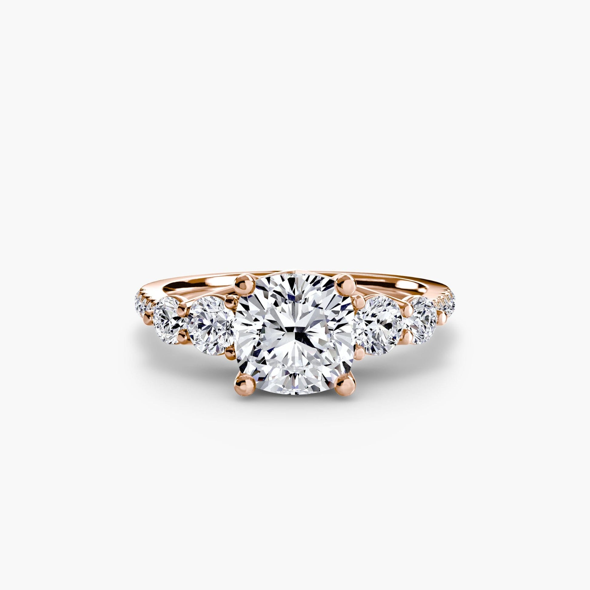Five Stone Ring with Pavé Band setting Aces Jewellers 