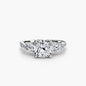 Five Stone Ring with Pavé Band setting Aces Jewellers 9K White Gold Cushion 