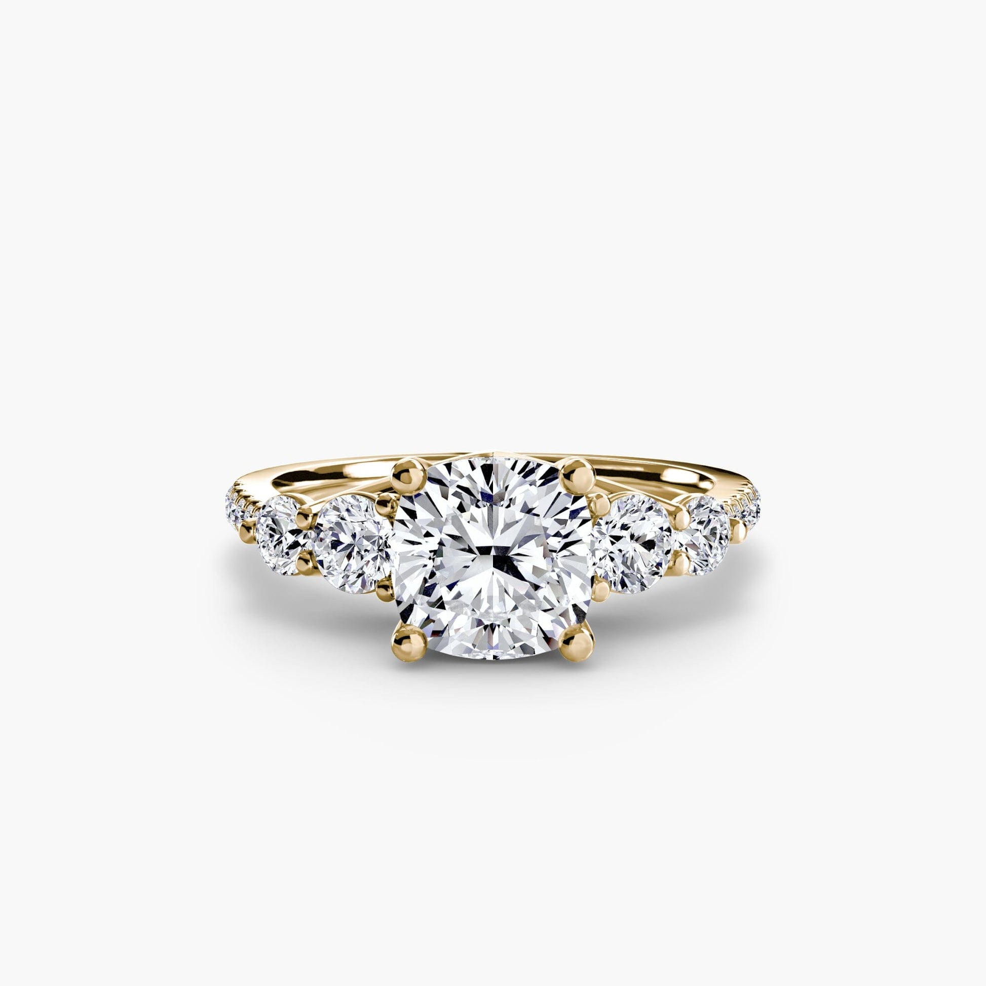 Five Stone Ring with Pavé Band setting Aces Jewellers 