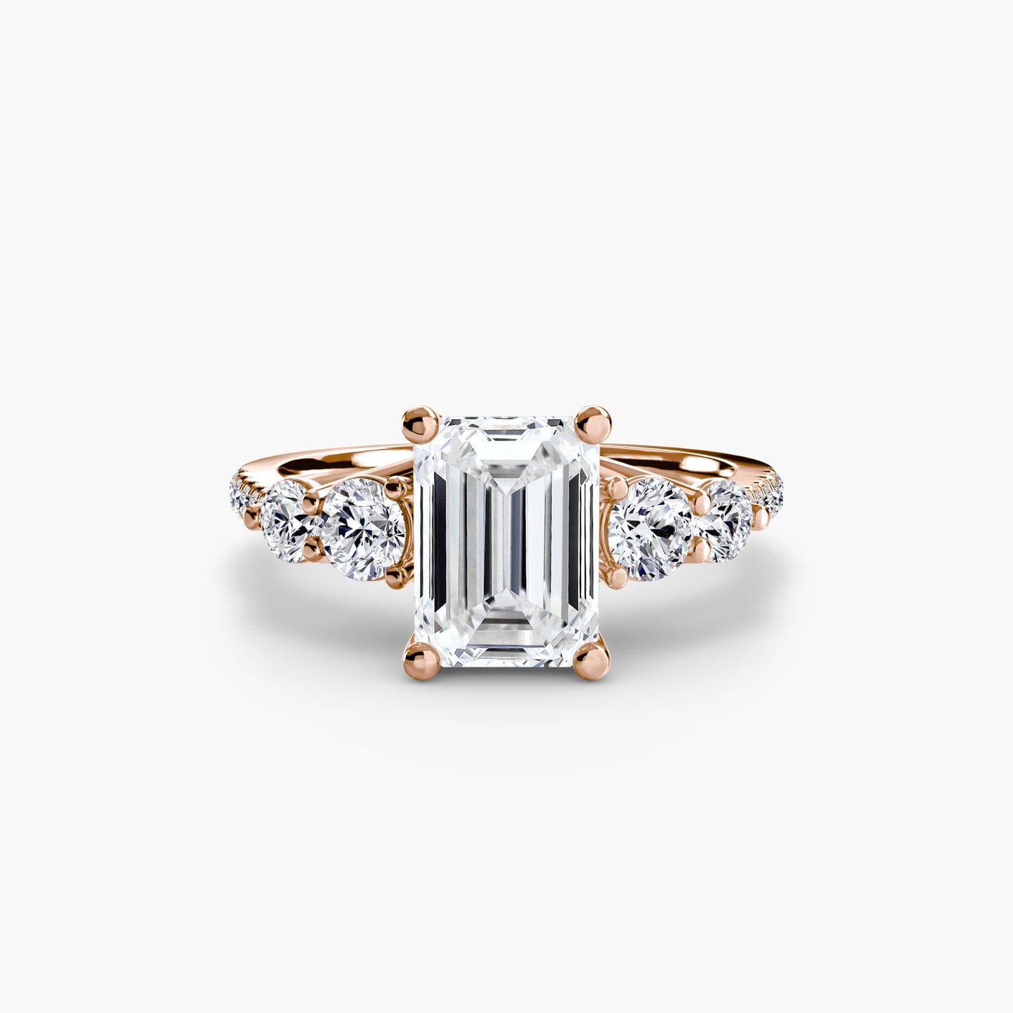Five Stone Ring with Pavé Band setting Aces Jewellers 