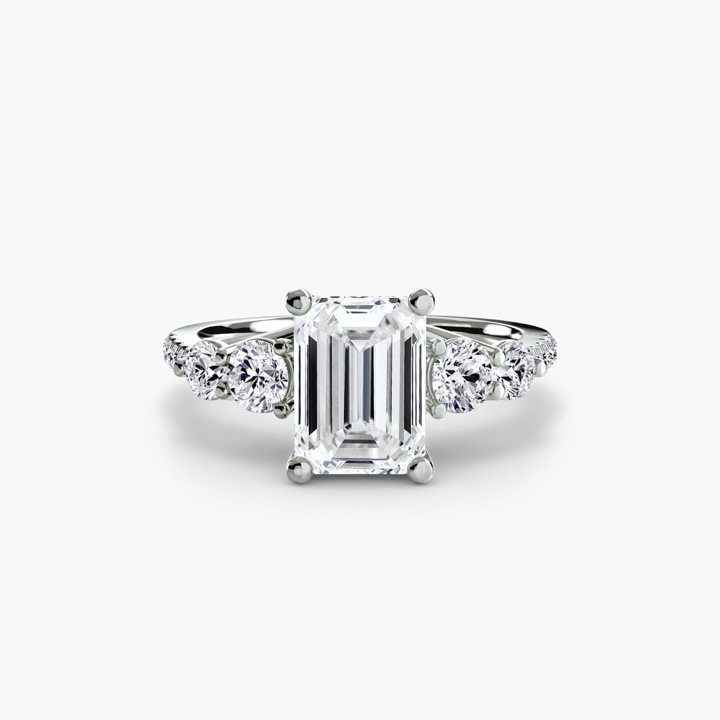 Five Stone Ring with Pavé Band setting Aces Jewellers 