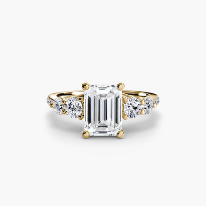 Five Stone Ring with Pavé Band setting Aces Jewellers 